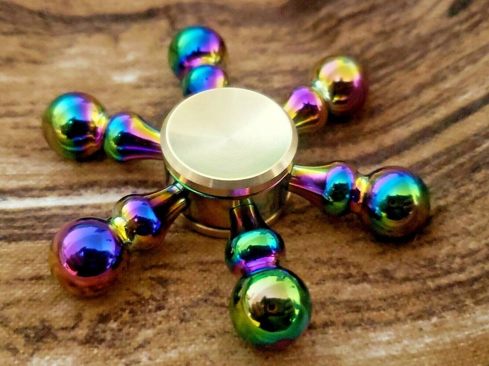 Multi Color Solid Brass Fidget Spinner Toy Good Quality Removable Bearing ADHD