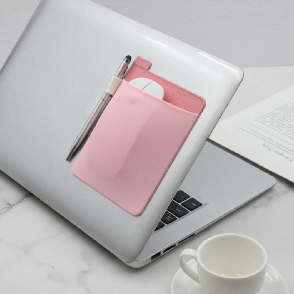 Laptop Sticky Mouse Pouch, Wireless Mouse Stretchy Bag, Tablet PC Card Holder