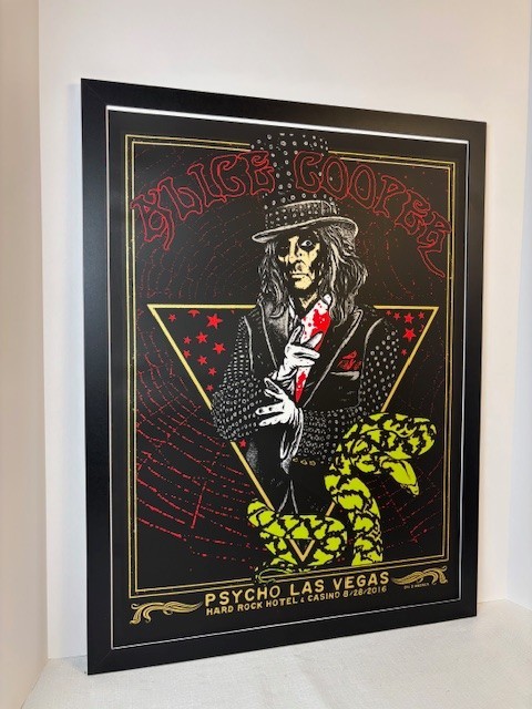 Psycho Las Vegas Concert Poster Alice Cooper 2016 Unframed Near Mint 18"X 24"