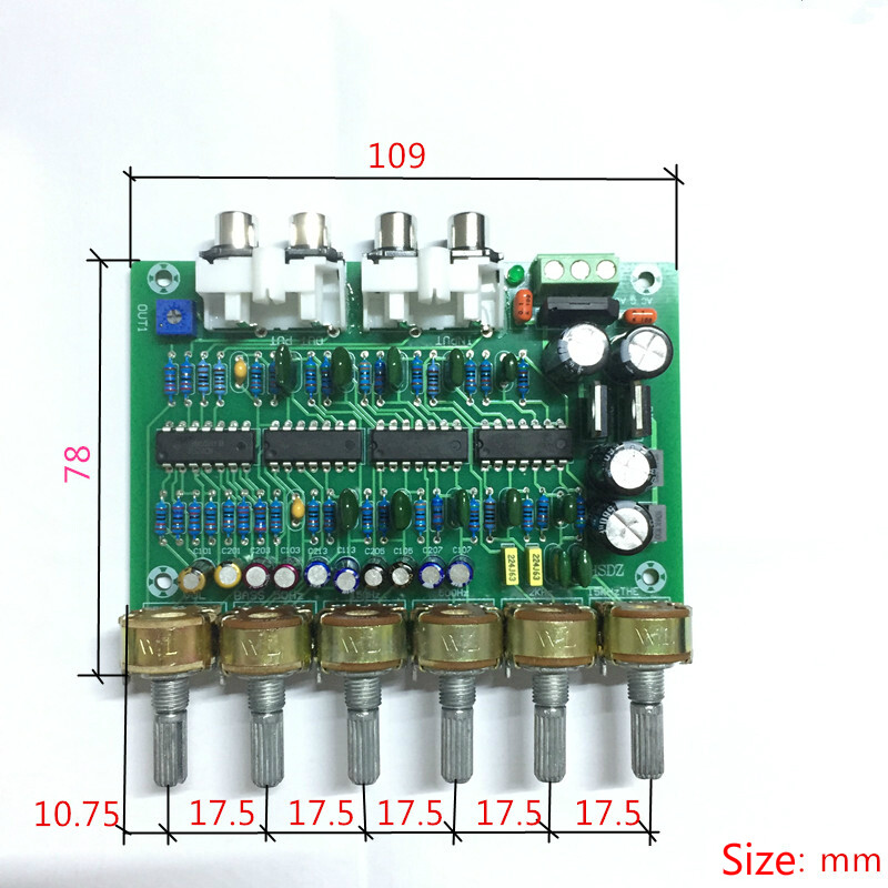 HIFI Enthusiast Preamp Amplifier preamp Two-channel Sound Processing Tone Board
