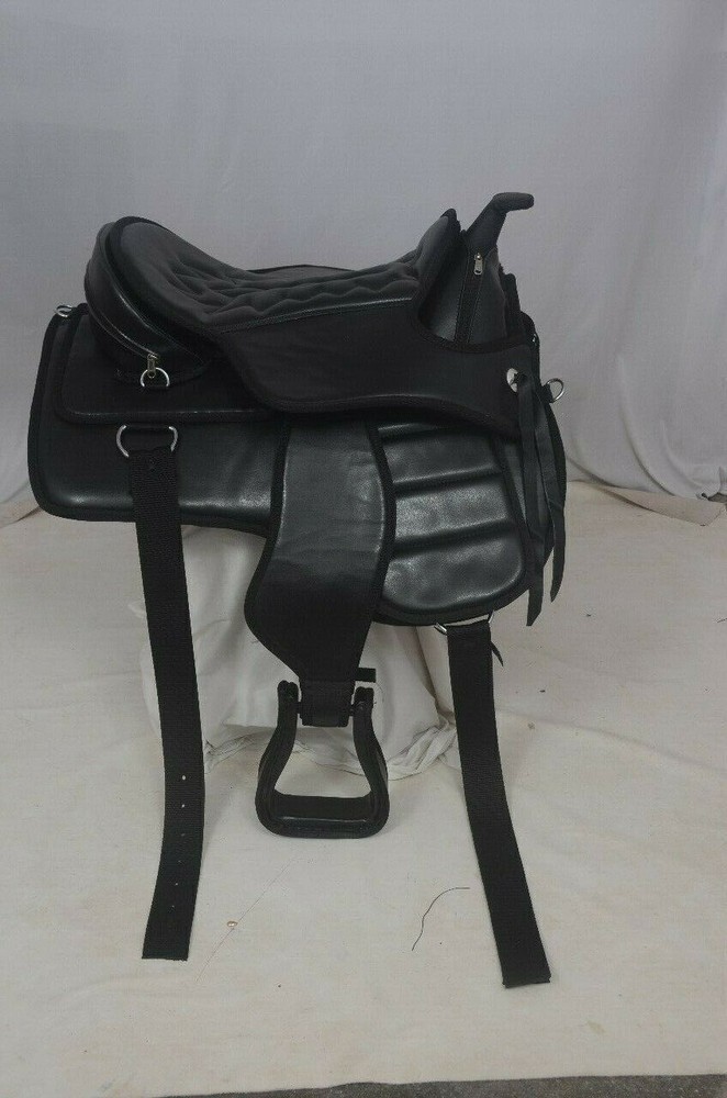Treeless Synthetic Bareback Panel Horse Tack Saddle  14"-18".