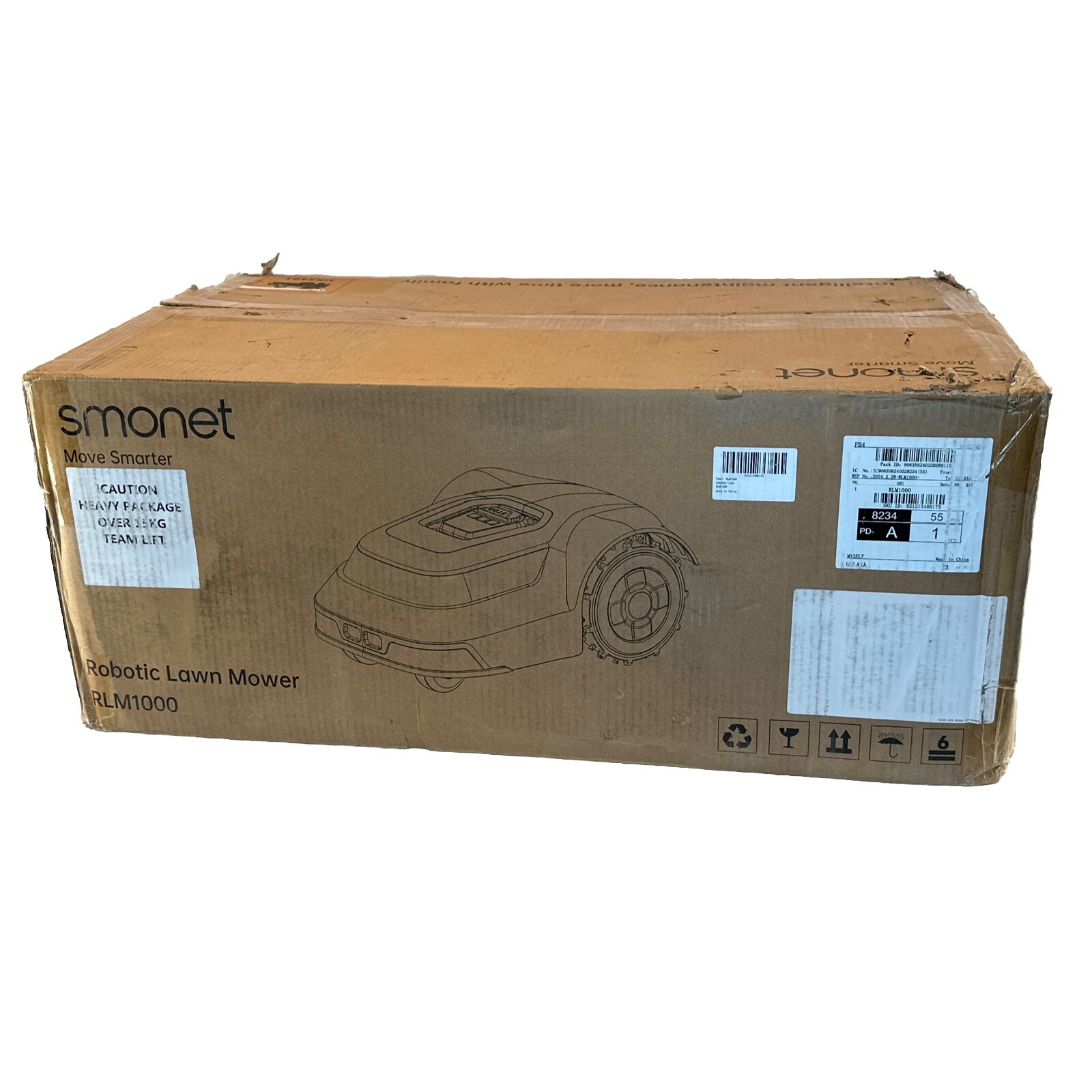 RLM1000 Robotic Lawn Mower 1/4 Acre Battery Powered Smart Path APP Control 18V