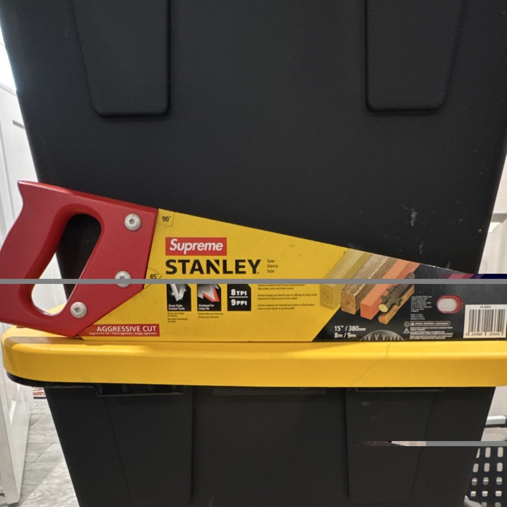 Supreme x/ Stanley/ 15"/ Hand/ Saw/ Aggressive/ Cut/ Red /Authentic!