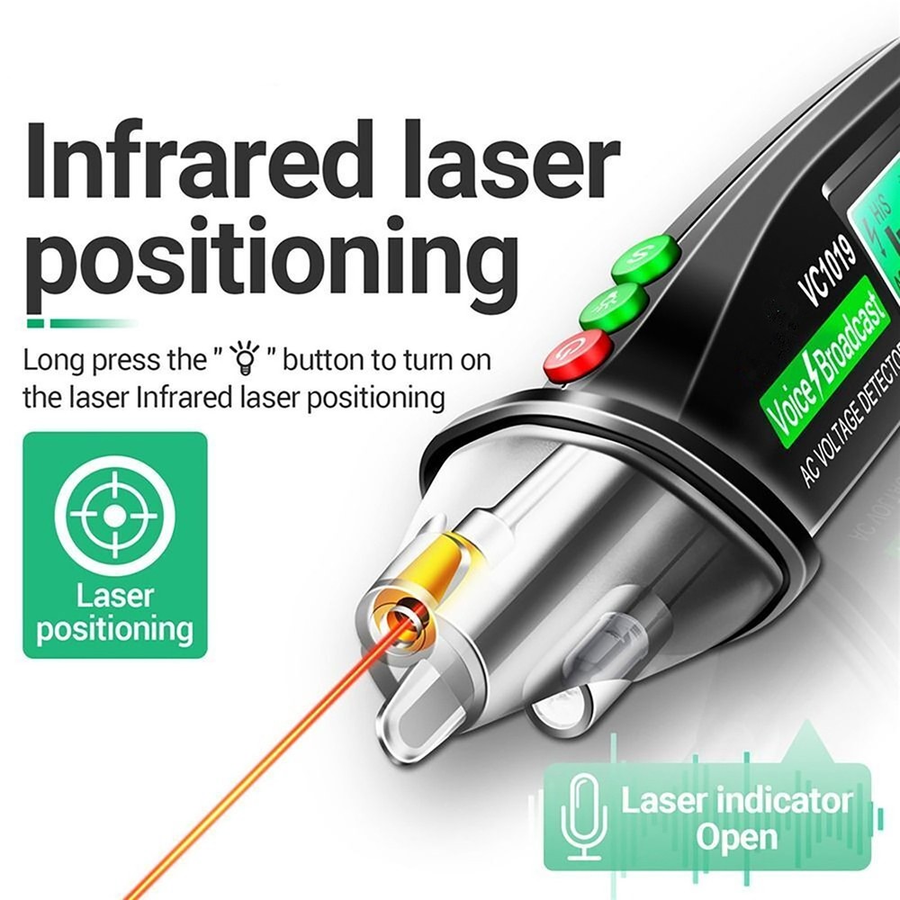 12V-1000V Positioning Voltage Tester Electric Wire Detector Test Pen Tool Kit