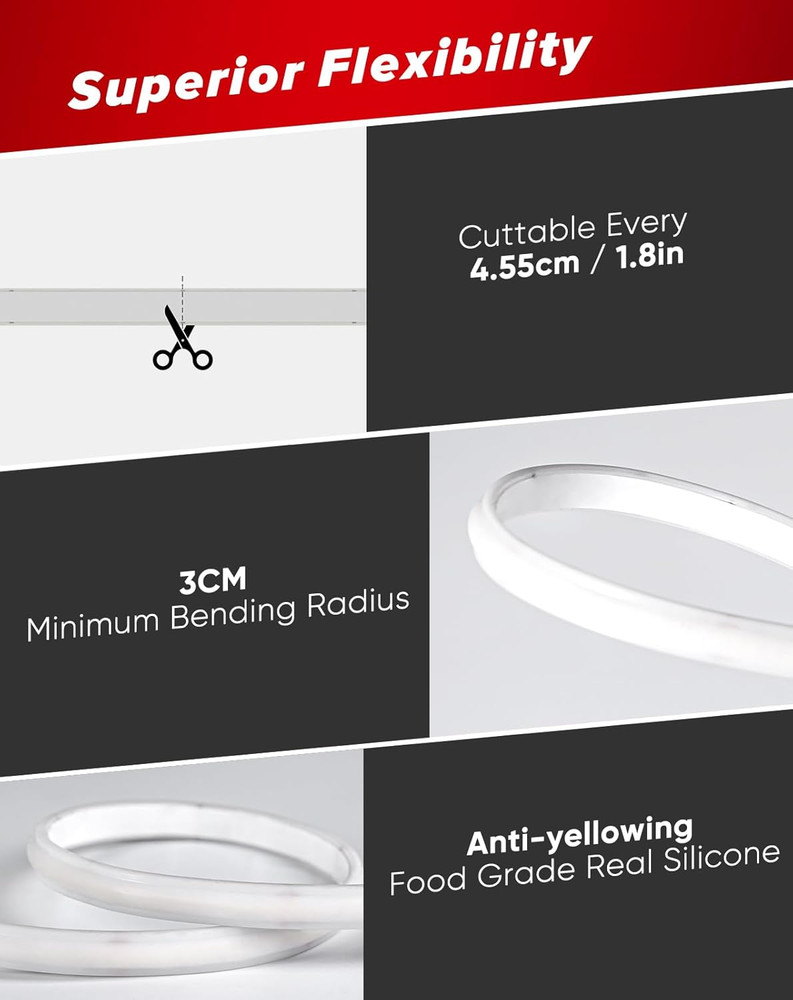 Dimmer Pack Remote & COB LED Neon Rope Lights Bundle for Ultimate Ambiance