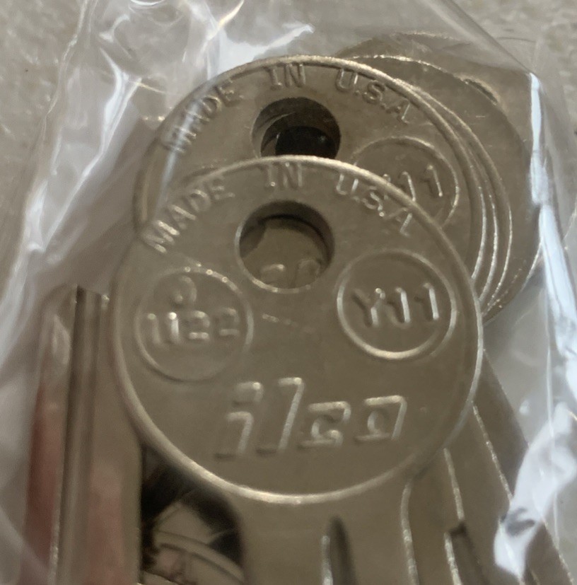 ILCO 01122 EZ Y11 for YALE KEY BLANKS, 50 Pack
