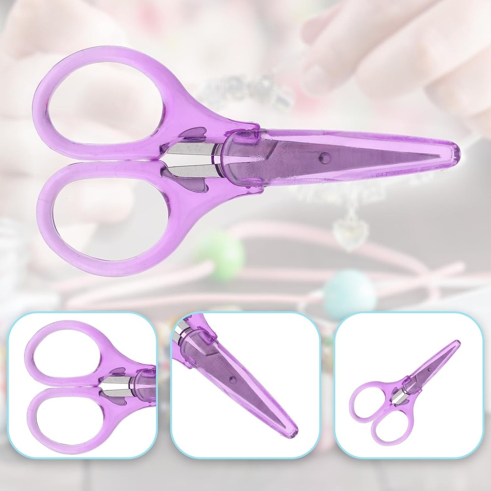 3 Pcs Small Craft Scissors Stainless Steel Tiny Scissors with Protective Cover