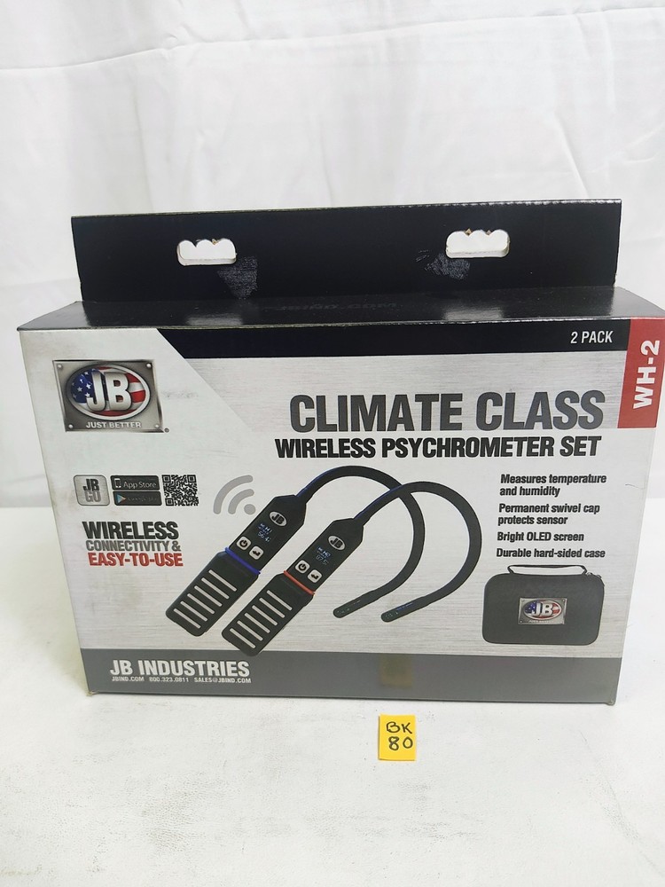 JB Industries WH-2 CLIMATE CLASS Psychrometers, 2 Pack