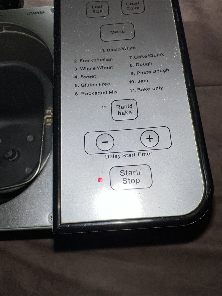 Cuisinart Automatic Bread Maker CBK-100 Programmable 2-lb Stainless Stl - Tested