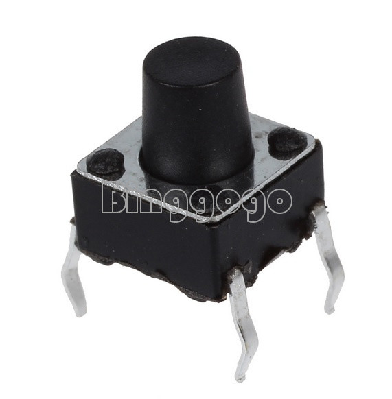 100pcs DIP-4 6x6x7mm tactile push button switch tact switch 4-pin