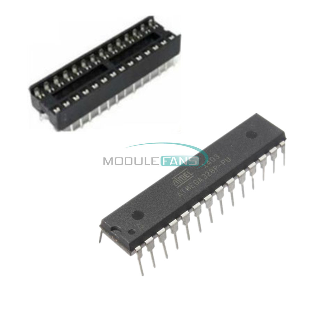 ATmega328P-PU with Arduino UNO Bootloader ATMEL DIP28 + DIP SOCKET
