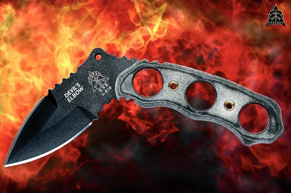 Tops DEV-01 Devil's Elbow XL 2.12" Fixed Blade Knife