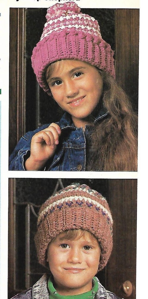 Caps For KIds crochet PATTERN INSTRUCTIONS