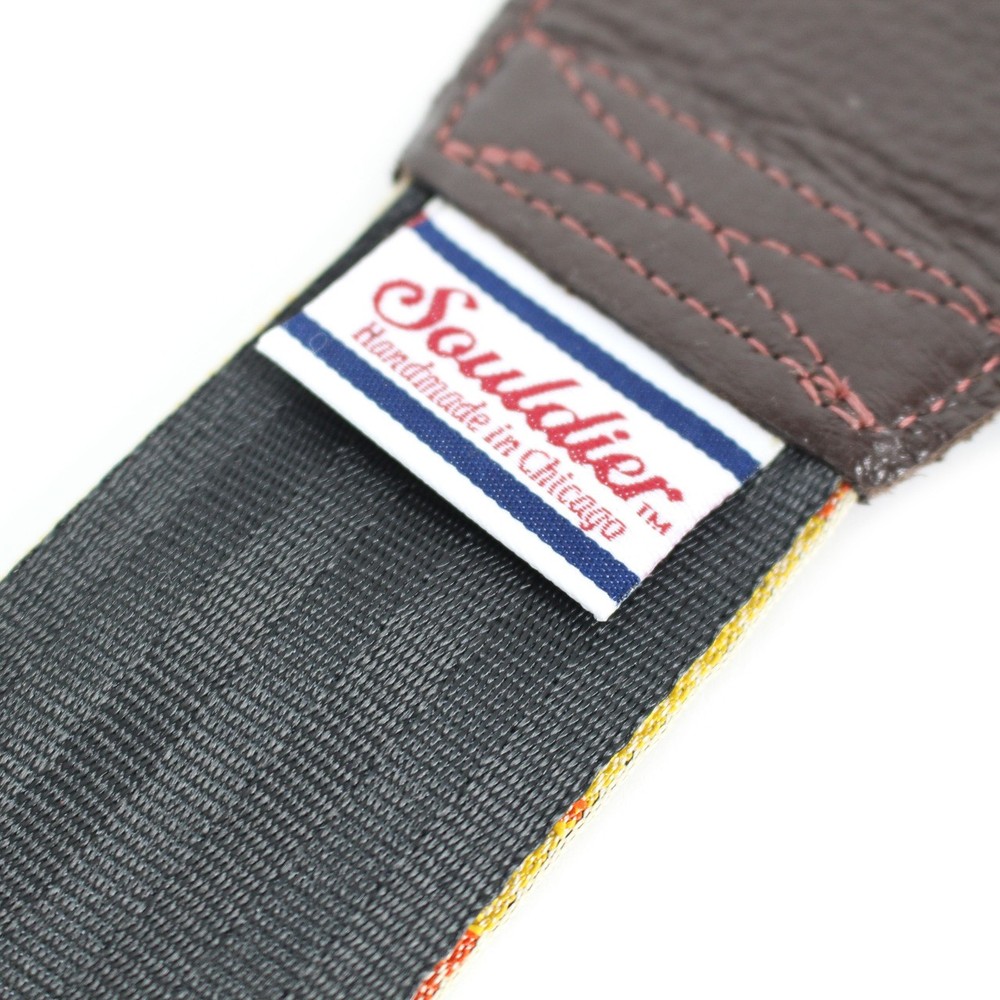 Souldier "Marigold" Pattern Guitar Strap 2" - Orange & Yellow