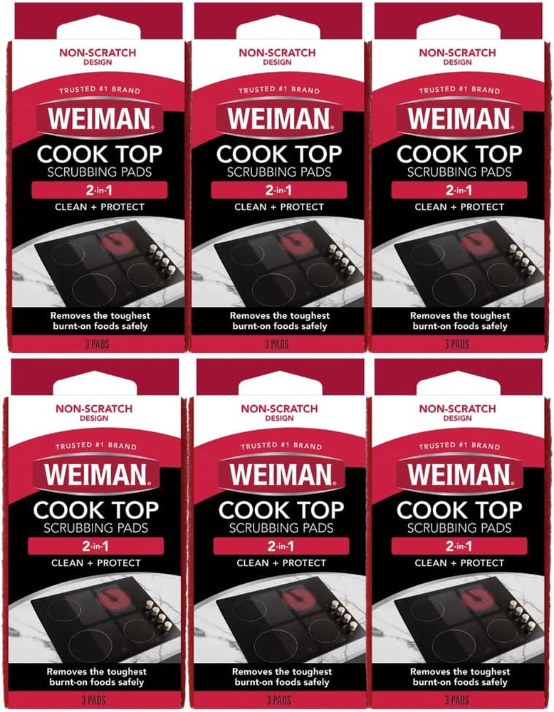 Products Cook Top Scrubbing Pad, 3 Count, 6 per Case