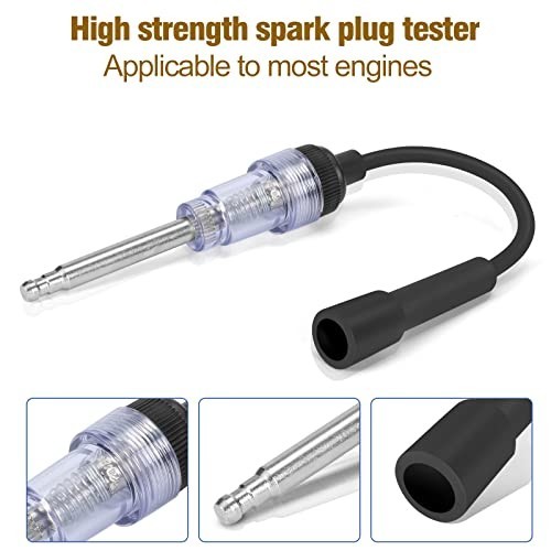 13pcs Compression Tester & Spark Plug Tester - 300PSI Engine Gauge Tool