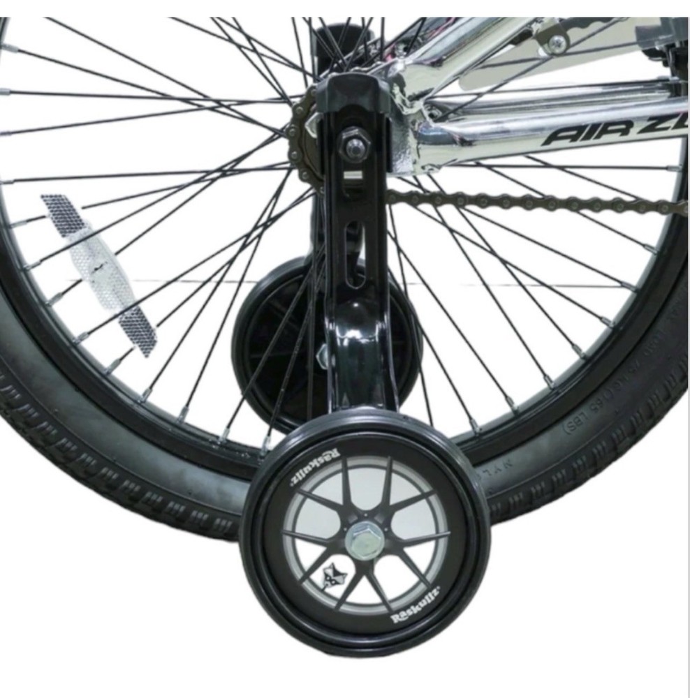 Raskullz Training Wheelz Adjustable Training Wheels 12-20” Black/White Set