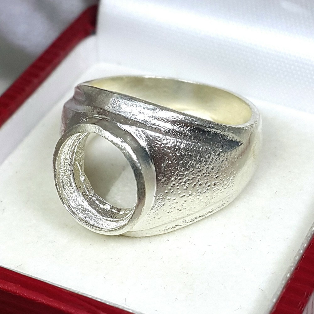 9 x 11 mm. Oval Sterling Silver 925 Semi-Mount Setting Ring #0064