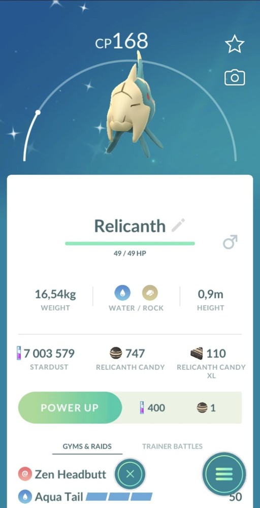 Shiny Relicanth ✨