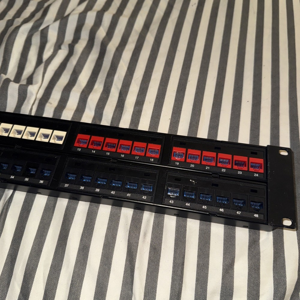 Commscope 48 Port Patch Panel Snap in keystones 2ru