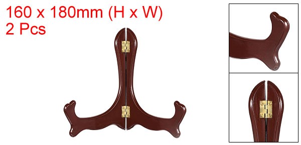 2Pcs 6.3" Easel Plate Holder Plastic Folding Display Stand
