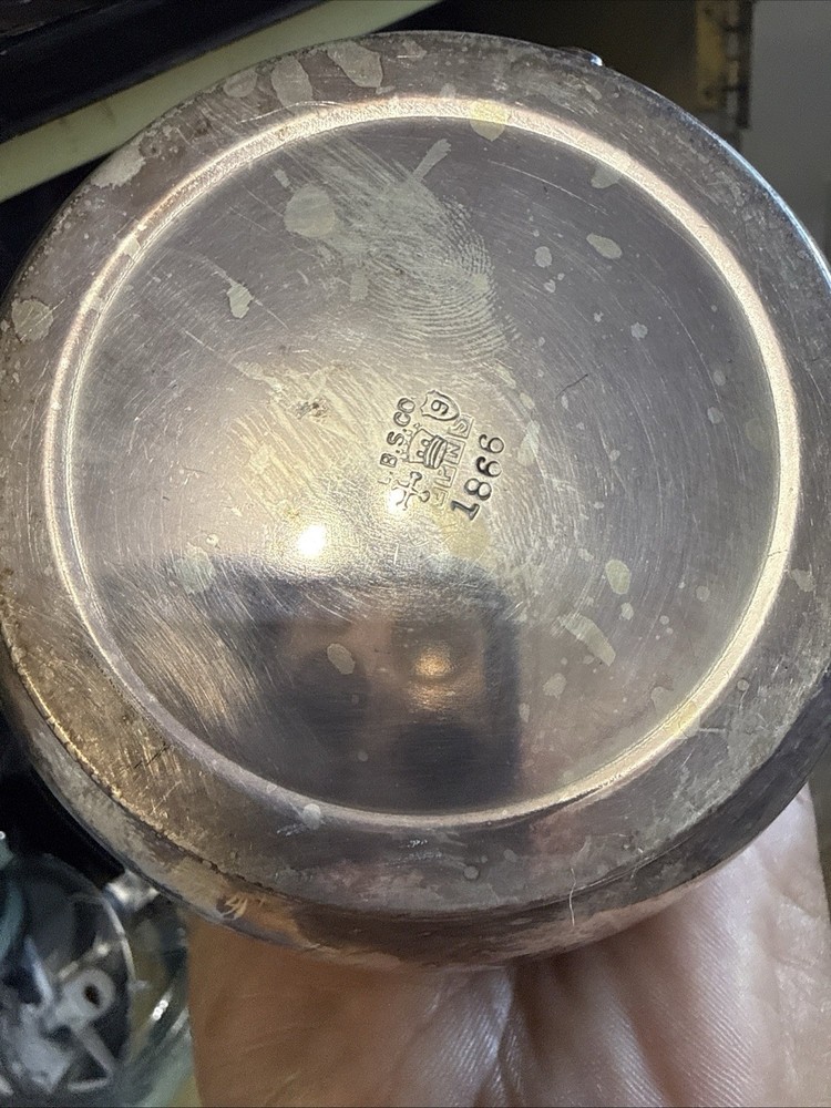 B.S. Co. Silverplate Pitcher 1868 Pattern with Wicker Handle