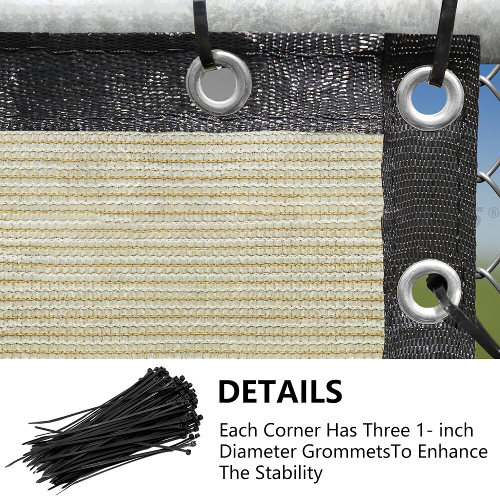 200GSM Fence Privacy Screen Cover Mesh 4' 5' 6' 8' x 50' Black Green Beige Brown