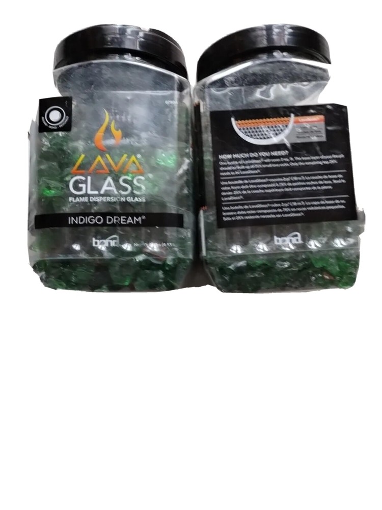 Bond Lavaglass Moonstone Eclipse Reflective Black Colore Fire Glass 10 lbs