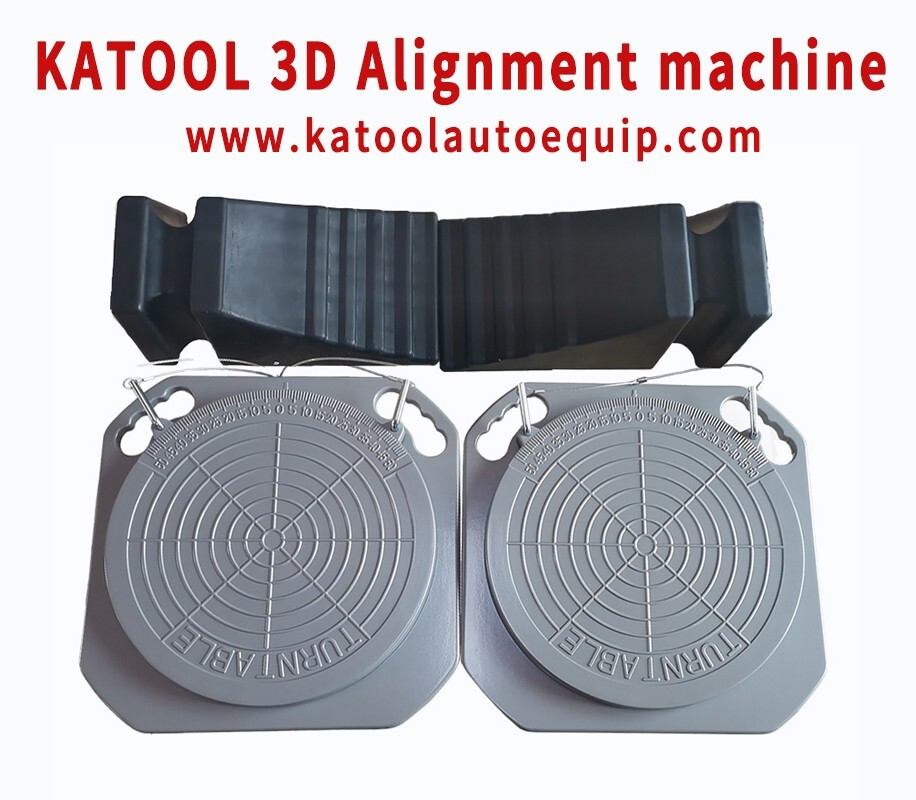 One Pair Alloy Turntable Wheel Alignment 360° Rotating Turn Plate Table 5 Ton