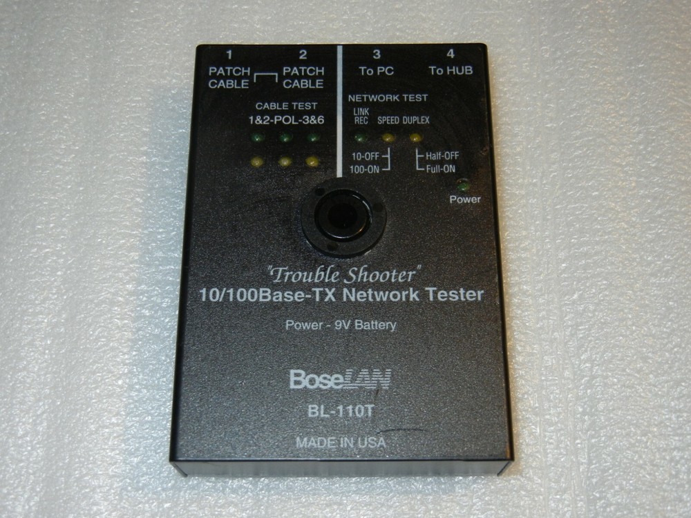 BoseLAN Bose LAN BL-110T 10/100Base-TX Network Tester, Great Working Condition