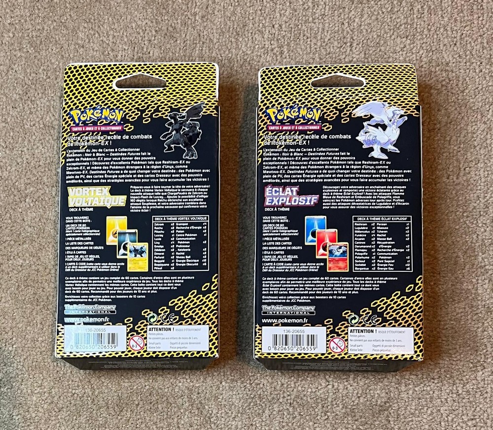 B&W Explosive Edge + Voltage Vortex Theme Decks (FR) - Next Destinies - Pokémon
