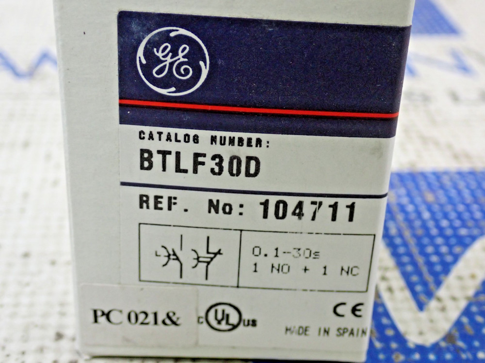 GE BTLF30D Pneumatic Timer 0.1-30s New