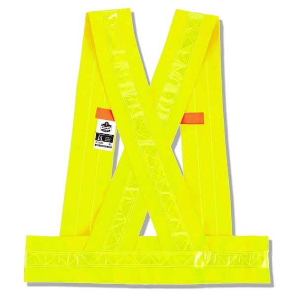Ergodyne 8140Ba Break Away Sash, Polyester, Lime, M/L