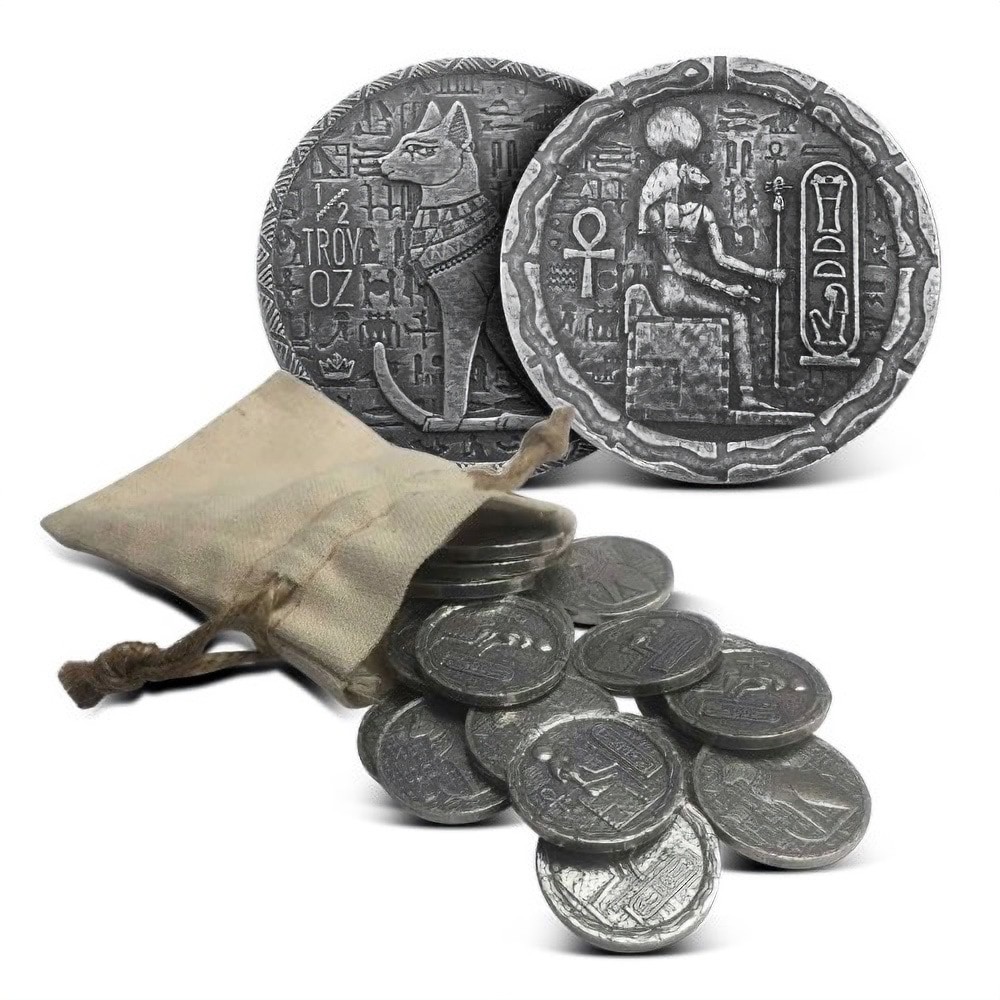 1/2 oz Monarch Egyptian Silver Round (Cat Goddess Bastet)