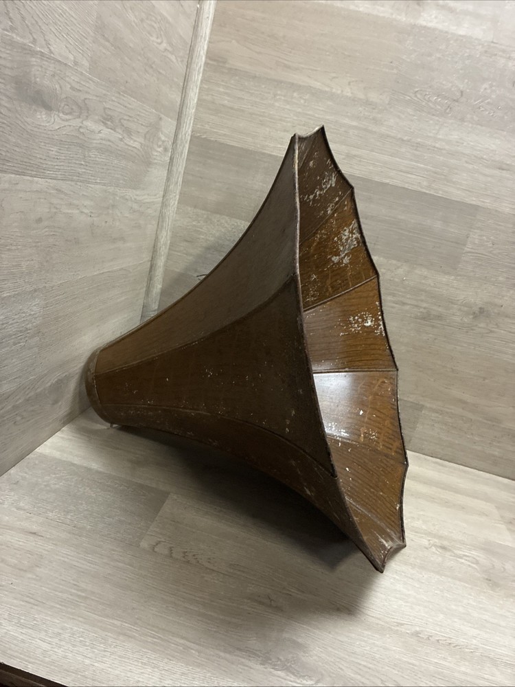 EDISON PHONOGRAPH CYGNET HORN GRAIN PAINTED BELL SECTION