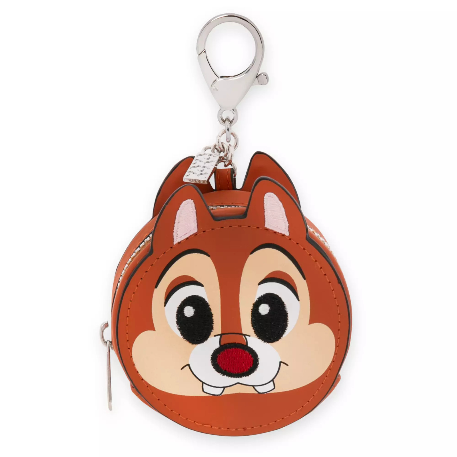 Disney Chip 'n Dale Two-Sided Zip Close Coin Purse/Bag Charm NEW