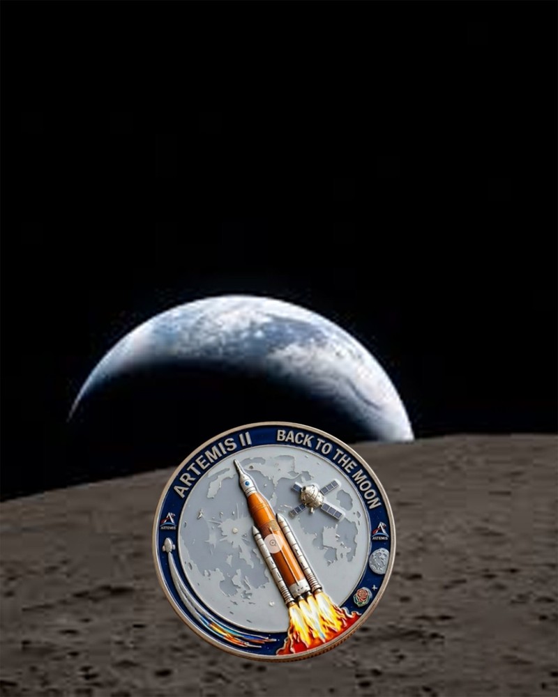 Artemis Ii Mission Commemorative Coin Personalized Nasa Moon Return Challenge Co