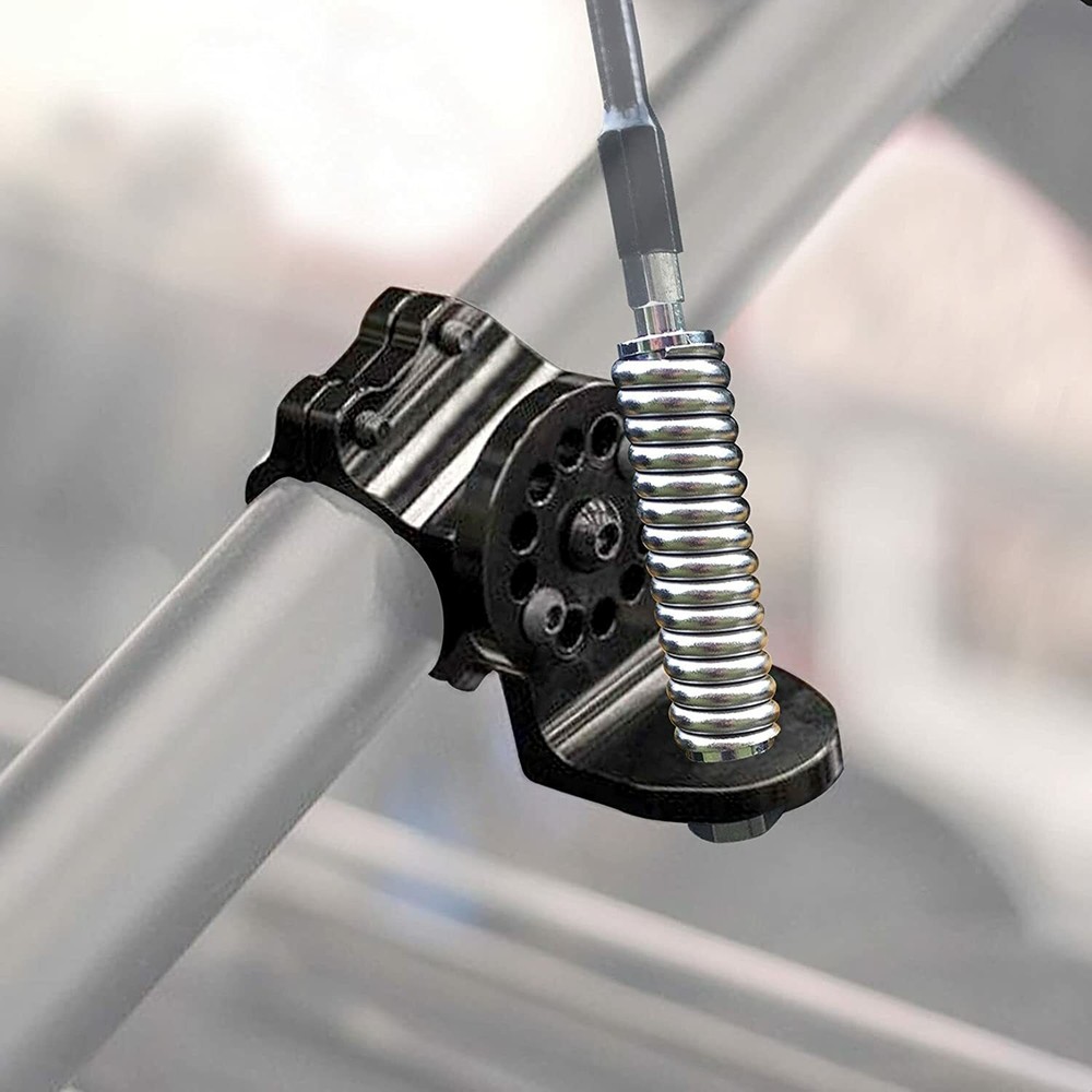 Adjustable CB Antenna Mount w/ Spring Mounting Base Flag Bracket For Can-Am X3