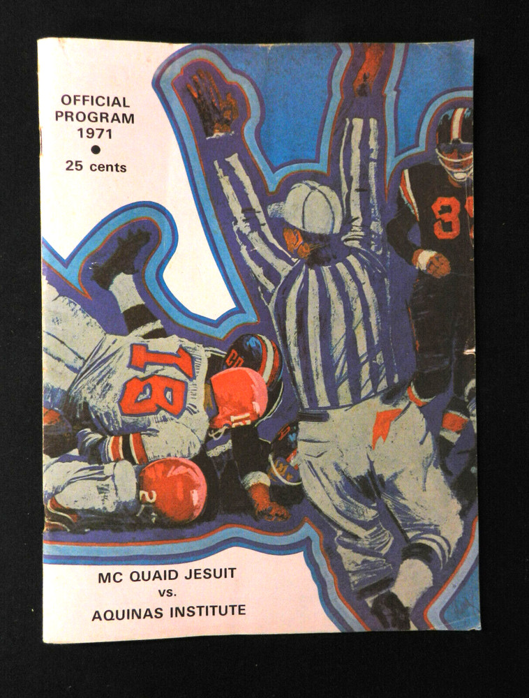 1971 McQuaid vs Aquinas High School Football Program
