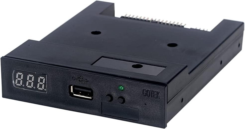 Effortless Data Transfer with 3.5-Inch USB Floppy Drive Simulator - Black