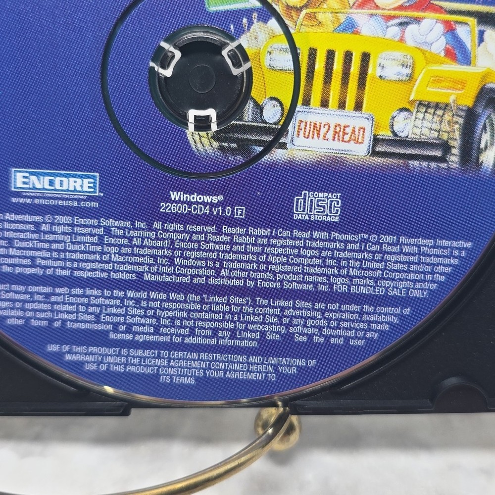 Encore Reader Rabbit CD I Can Read With Phonics 2003 Fun 2 Read Data Storage