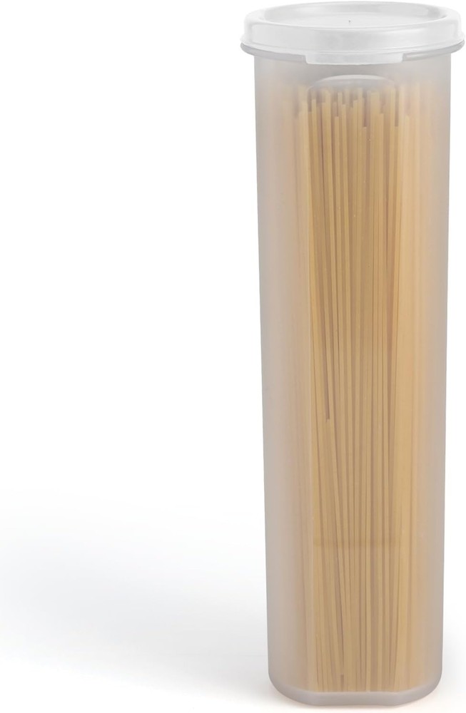 Tall Clear Spaghetti Pasta Container Storage W/ Lid.Multi-Purpose Kitchen Pantry
