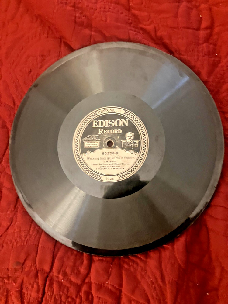 Edison Diamond Disc Record #80276 "When the Roll is Called Up Yonder" Young