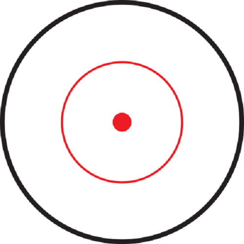 VISM Red Dot 4 Reticle Reflex Sight Site Optic BLACK Weaver Mount