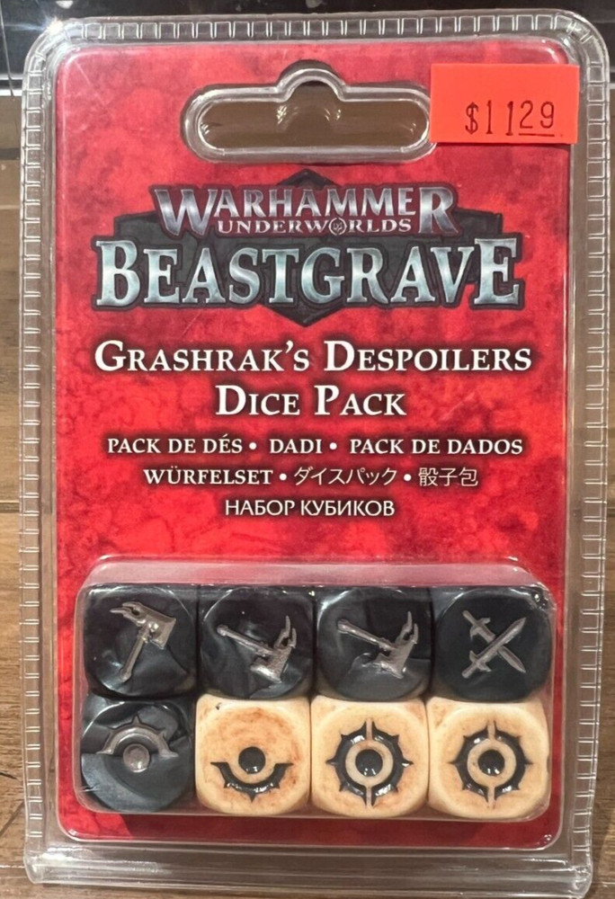 War Hammer Under World Beast Grave Grashrak's Despoilers Dice Pack