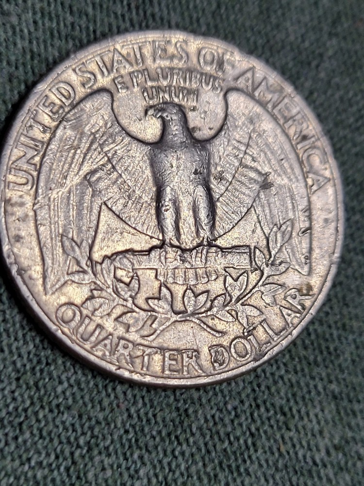 Rare1984D Quarter Errors-Filled D Mint-Spitting Eagle-DDOs on letters & numbers