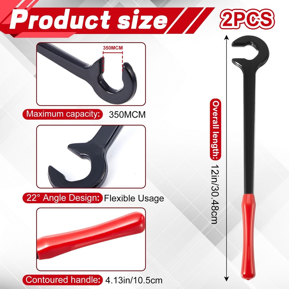 2 Pack Cable Bender Wire Bending Tool Electrical(350 MCM,12 Inch)