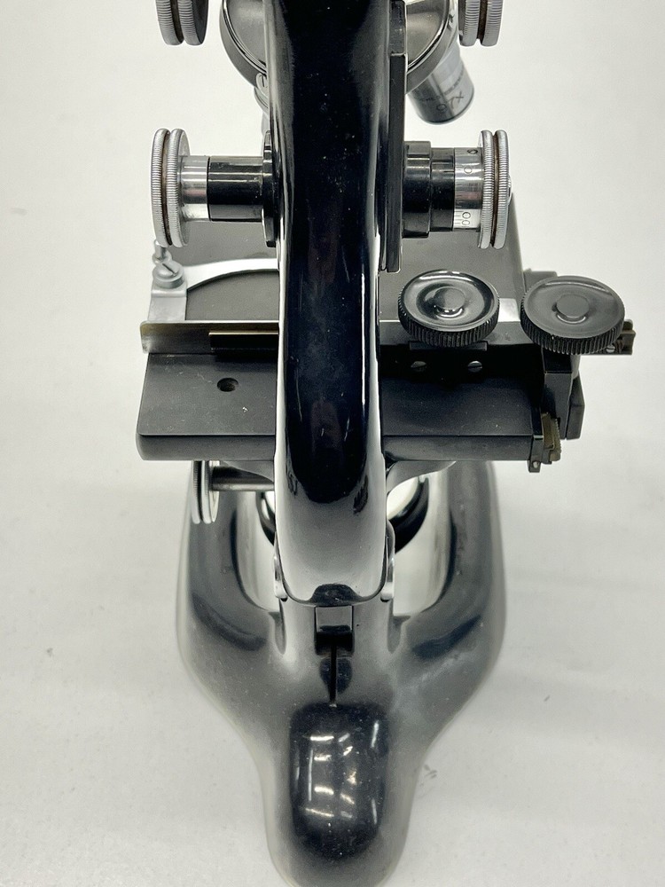 Vintage BAUSCH & LOMB Monocular MICROSCOPE w/ 3 Objectives Dated 1915