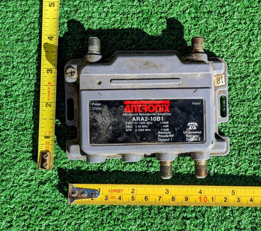 ANTRONIX ARA2-10B1 Advanced Residential Cable 2-Output Amplifier Untested GUC