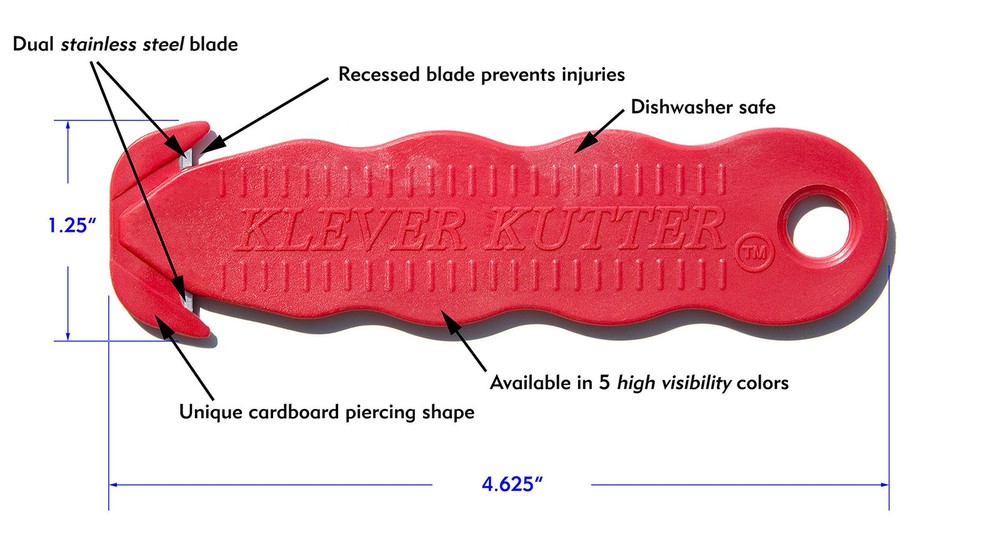 Klever Kutter Assorted Utility Knife Set 5 Pack Safety Box Cutter Durable